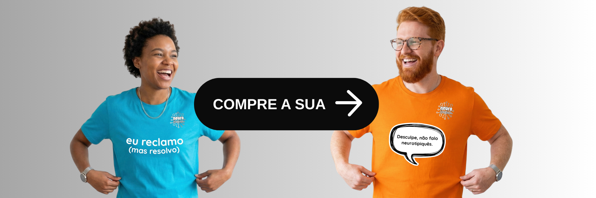 Compre sua camiseta Neurodivertindo — Coleção eu reclamo mas resolvo